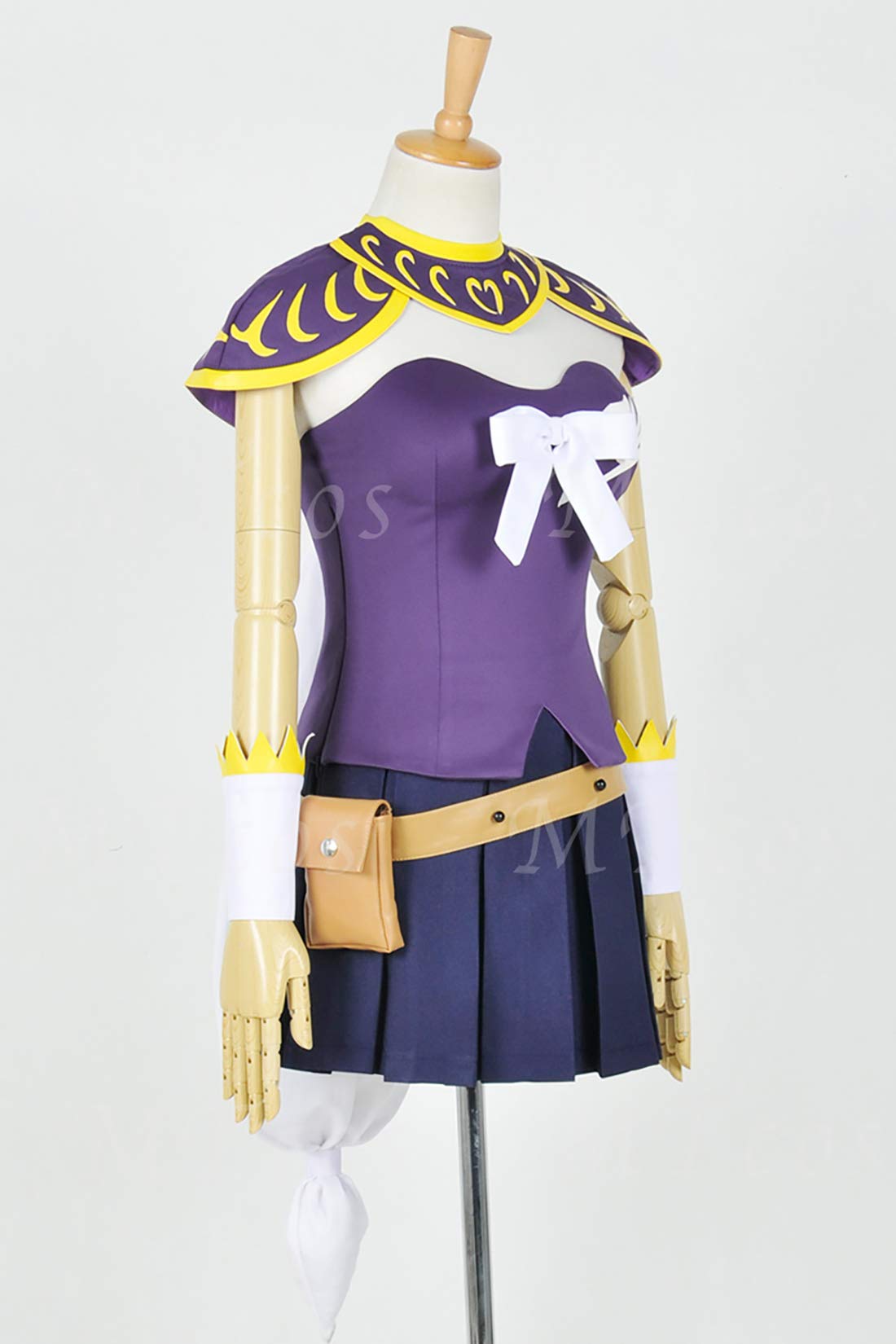 Fairy Tail Lucy Heartfilia Cosplay Costume Set with Shawl Cape - Anime Convention Outfit, Halloween Dress Up, Role Play Costume for Fans