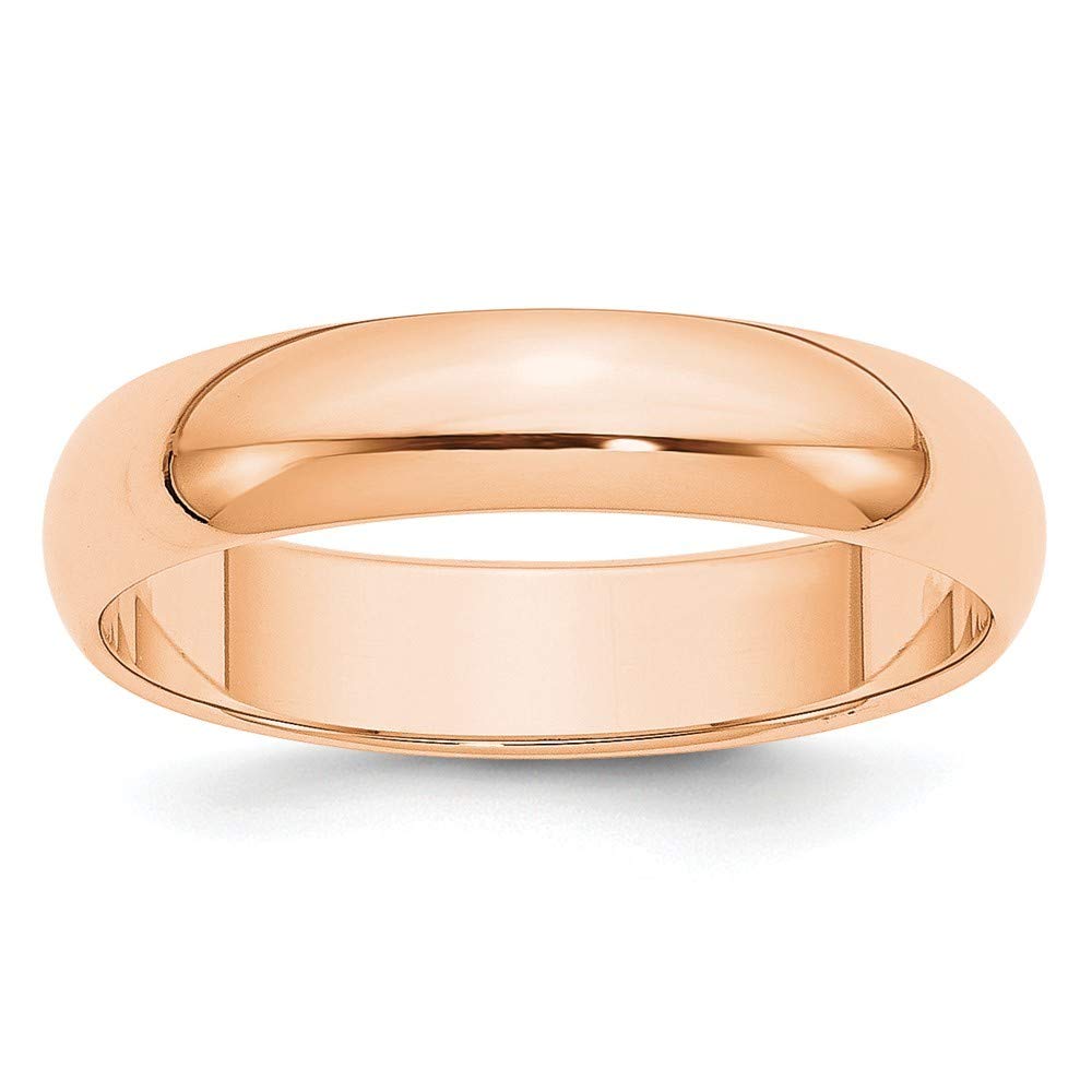 10K Half Round Band Ring for Women - White Gold, Yellow Gold, Rose Gold - Various Sizes & Widths | Perfect Wedding Ring, Anniversary Gift, Everyday Jewelry