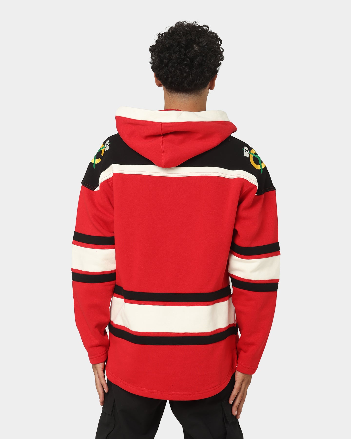 47 Brand Chicago Blackhawks Superior Lacer Hoodie - Red NHL Team Hooded Sweatshirt for Men & Women | Game Day, Casual Wear & Outdoor Activities