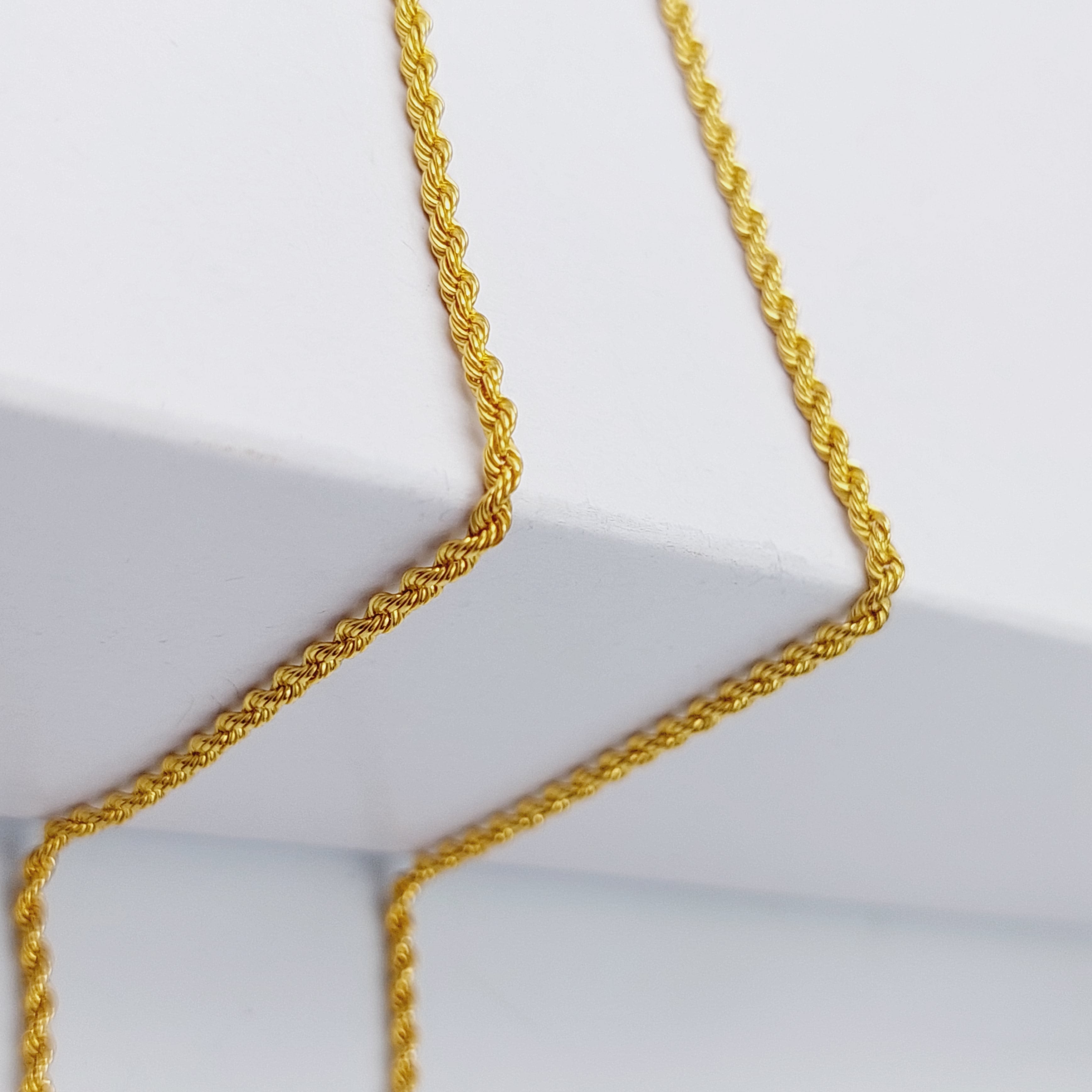 50cm Thin Rope Chain Necklace for Women - Dainty Gold Silver Stainless Steel Jewelry - Perfect for Everyday Wear, Layering & Gift Giving