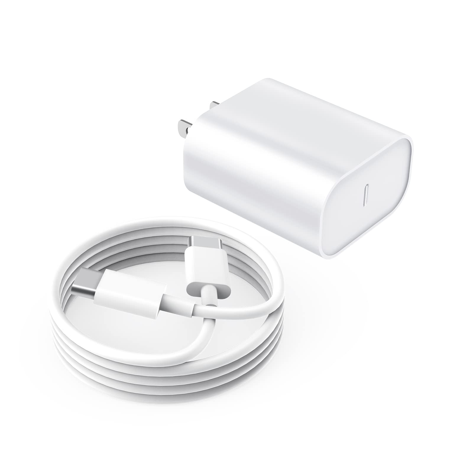 MFi Certified 20W PD USB C Fast Charger Block & 6.6FT USB C to C Cable - Compatible with iPad Pro 12.9/11 inch (2021/2020/2018), iPad Air 4th Gen 10.9 inch, iPad Mini 6th Gen | Fast Charging for Home, Office & Travel