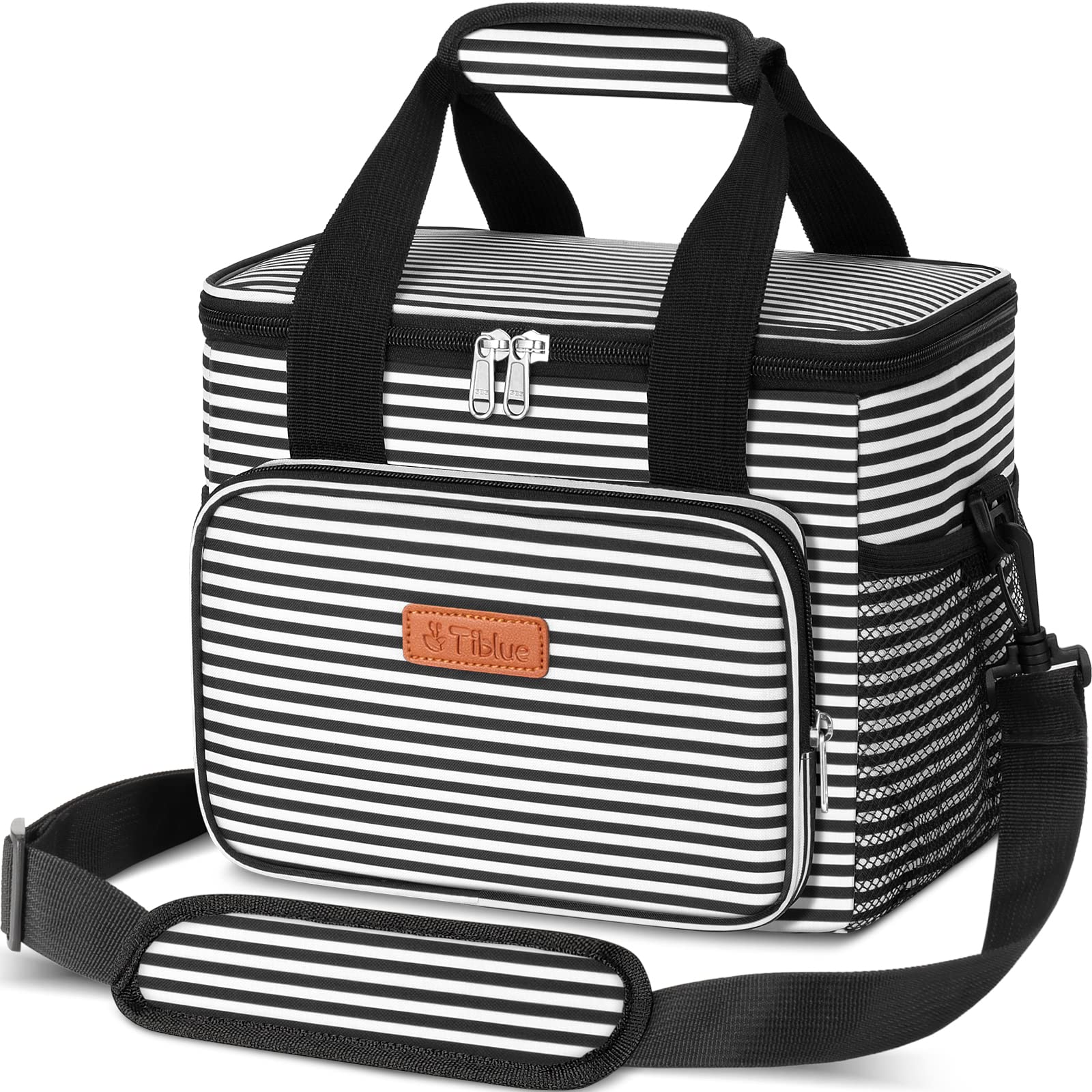 Insulated Lunch Bag for Men & Women - Leakproof Reusable Cooler Tote with Adjustable Strap | Freezable Lunch Box Organizer for Office, School, Picnic, Beach & Travel | Perfect for Adults & Kids