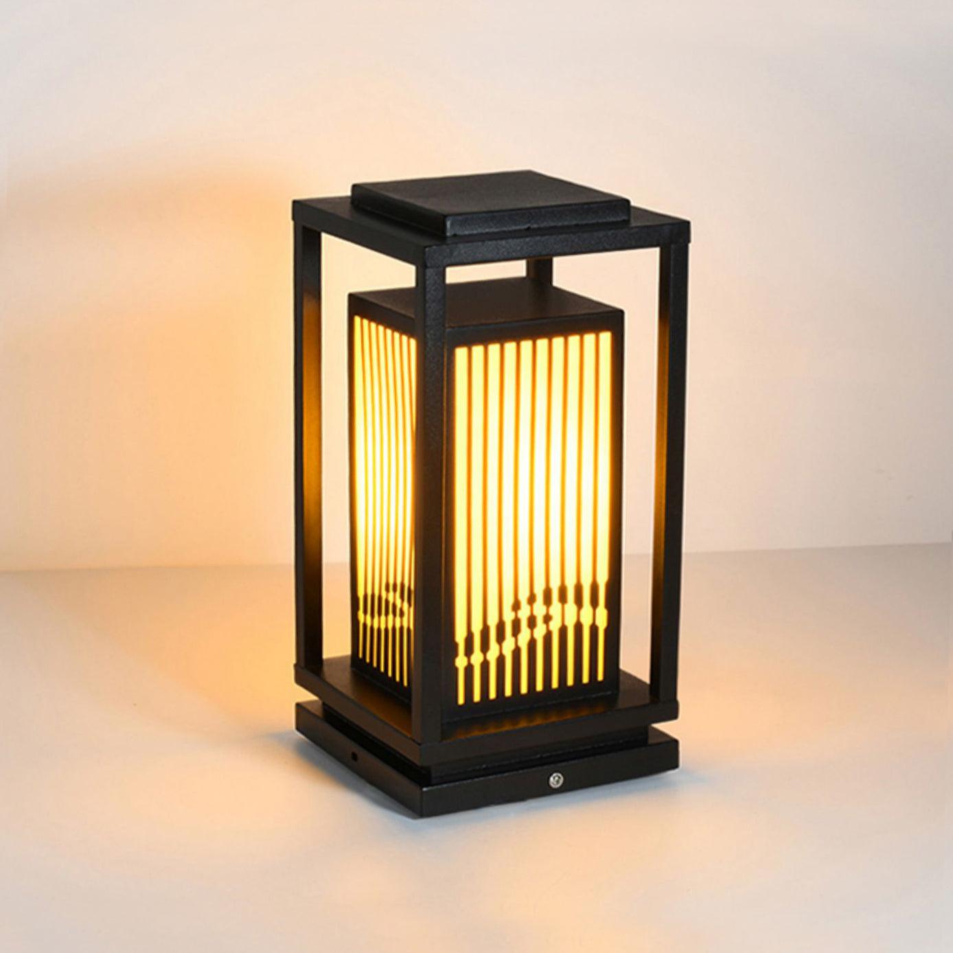 Square Cage Outdoor Light - Weatherproof LED Hanging Light for Patio, Garden, Porch, and Backyard Decor - Perfect for Outdoor Parties and Evening Ambiance