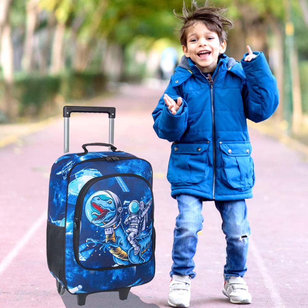 Kids Luggage for Boys & Girls - Cute Rolling Wheel Suitcase for Toddlers & Children | Travel Carry-On Suitcase for Airplane, Vacation & School Trips