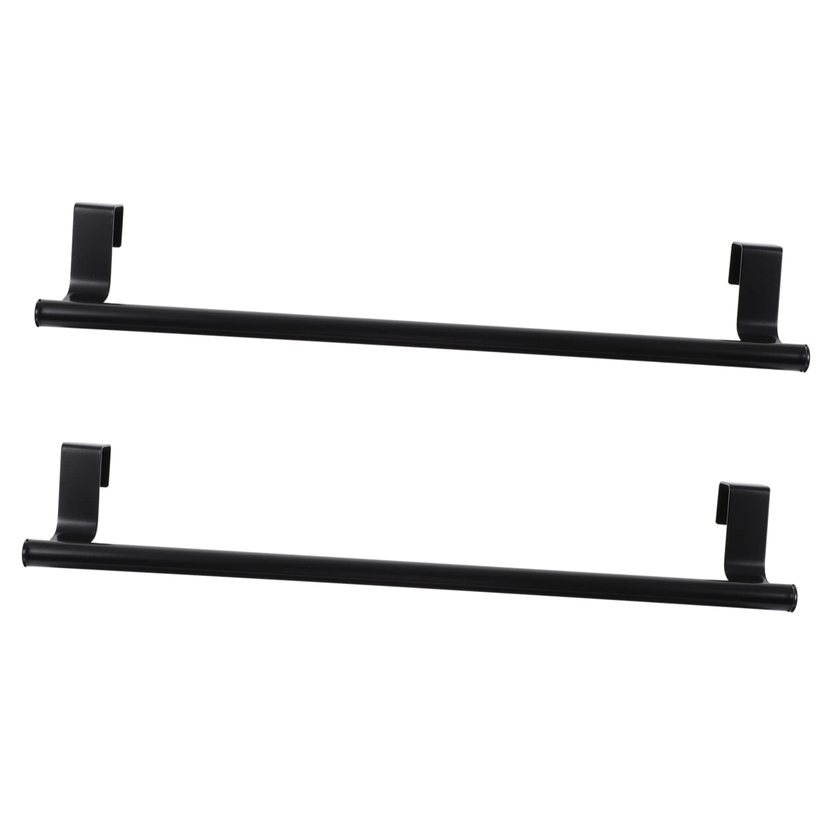 Stainless Steel Door Towel Rack - 2 Pack Heavy Duty Bathroom & Kitchen Towel Holder Hanger for Hand, Dish, Tea Towels - Space Saving Storage Solution for Small Spaces