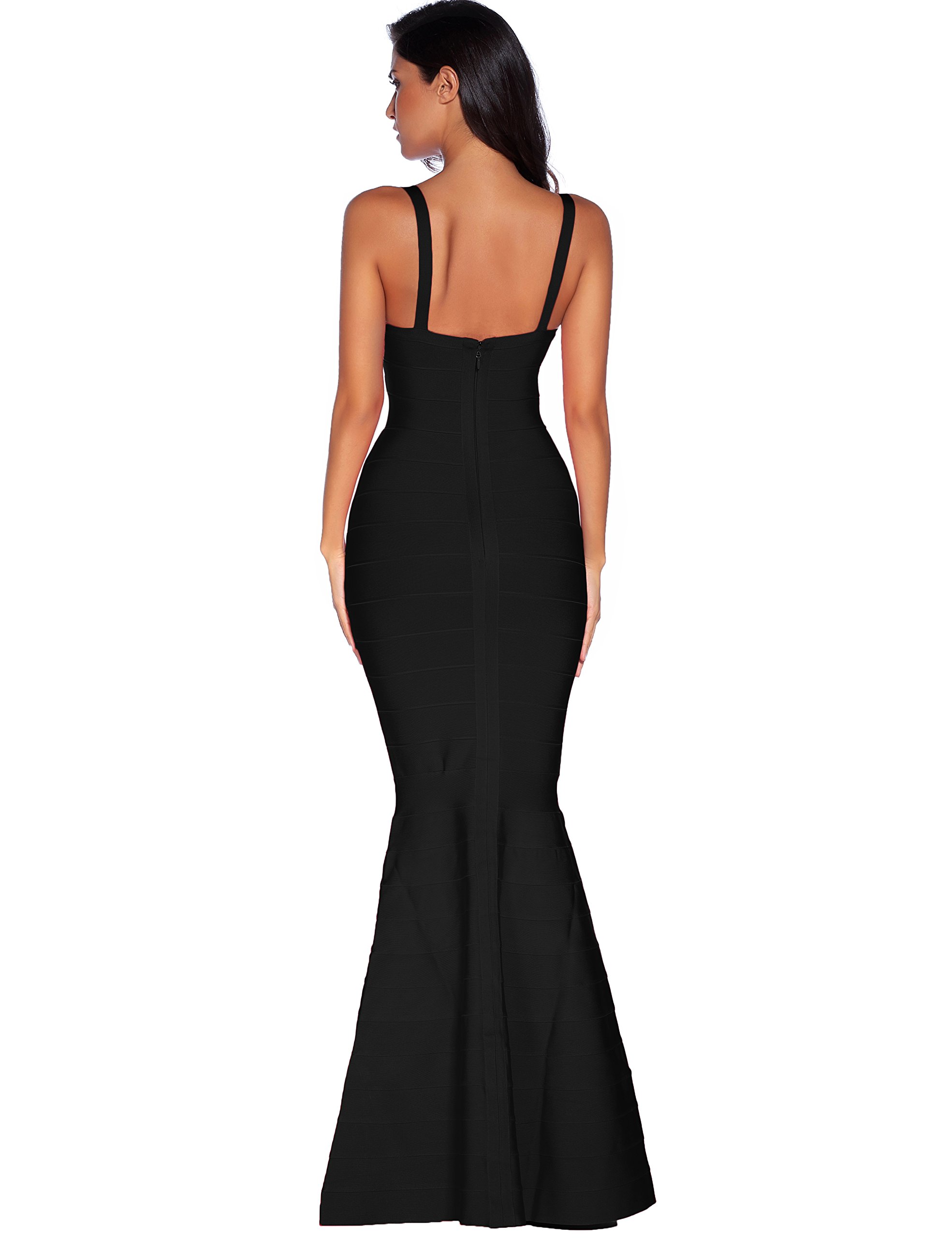 Meilun Women's Maxi Bandage Dress Fishtail Bodycon Formal Evening Gown - Elegant Slim Fit Long Dress for Prom, Party, Cocktail & Special Occasions