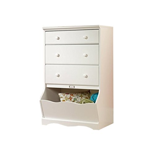 Pemberly Row 3-Drawer Chest in Soft White Finish - Stylish Bedroom Dresser for Storage & Organization | Perfect for Bedroom, Nursery, or Dorm Room Decor