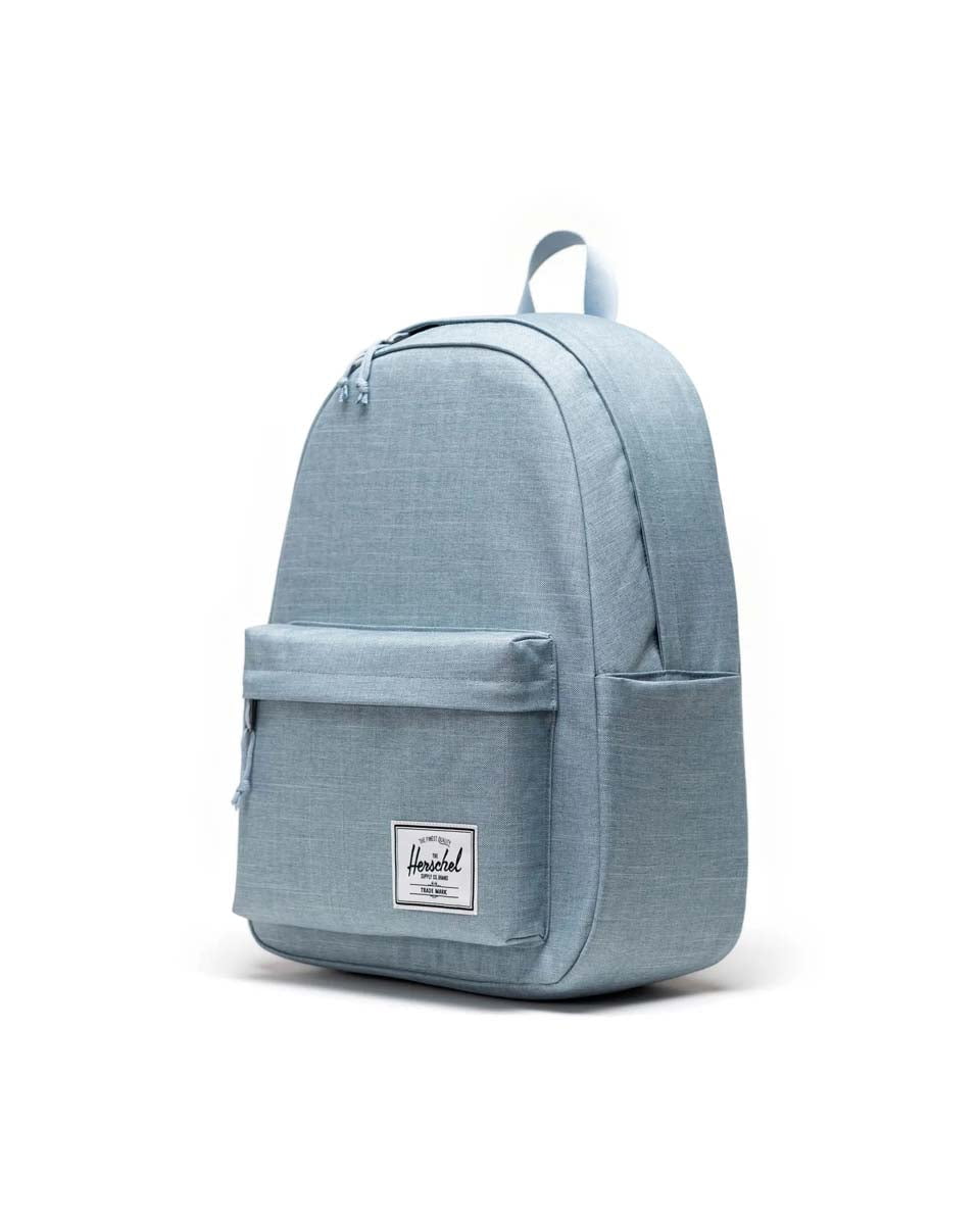 Herschel Classic XL Backpack - Ashley Blue Crosshatch | Water-Resistant Laptop Backpack for Travel, School & Work | Spacious 15-Inch Laptop Compartment & USB Charging Port