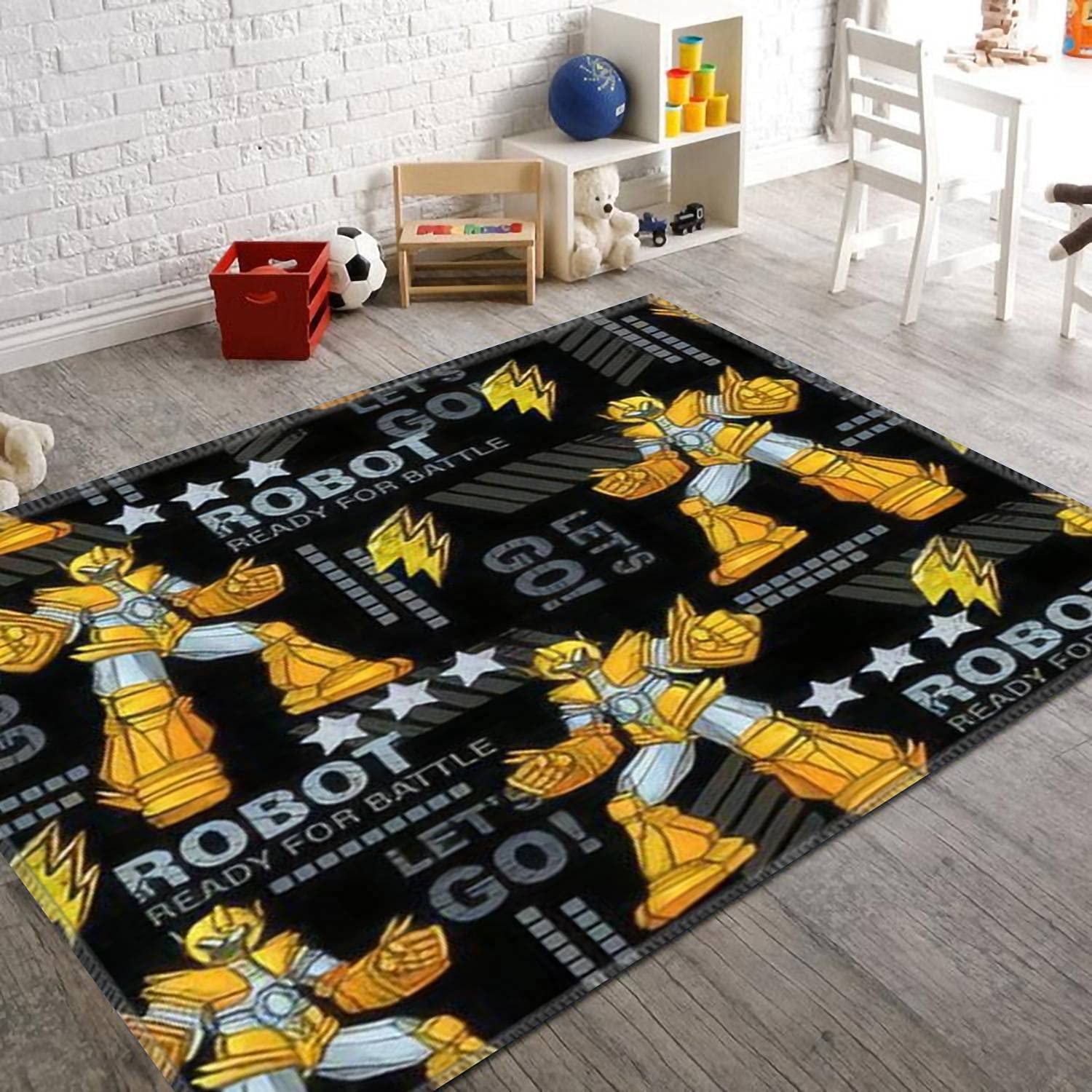 Soft Abstract Playmat for Kids - Non-Slip Nursery Rug with Seamless Pattern, Modern Urban Style Floor Mat for Boys & Girls - Perfect for Playroom, Bedroom Decor & Baby Play Areas