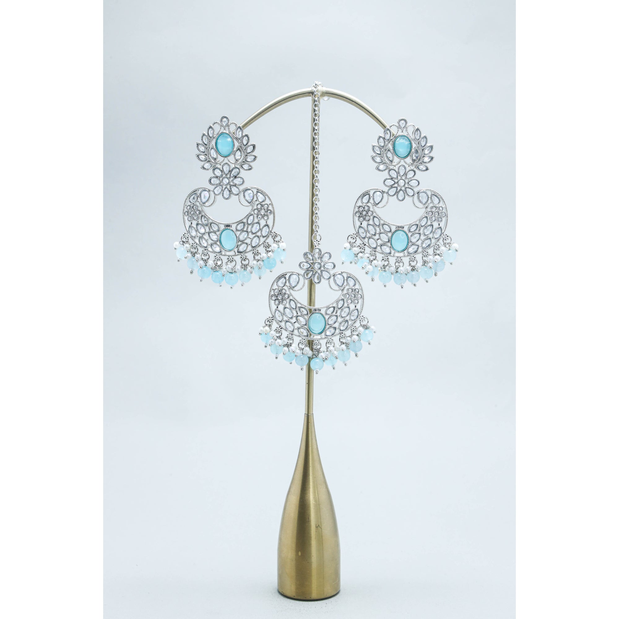 Diamond Polki Earrings for Women - Handmade Indian Jewelry - Traditional Kundan Dangle Earrings for Weddings, Parties & Special Occasions