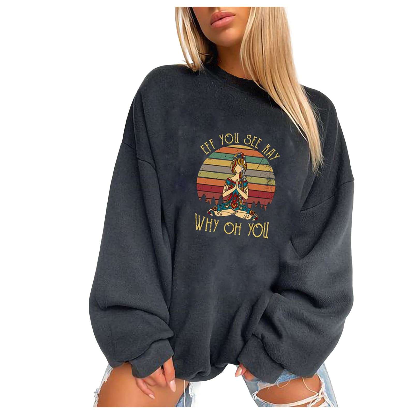 Posijego Women's Fall Winter Graphic Hoodie - Gym Workout Sweatshirt for Women 2022 | Casual Streetwear & Fitness Apparel for Running, Yoga & Outdoor Activities