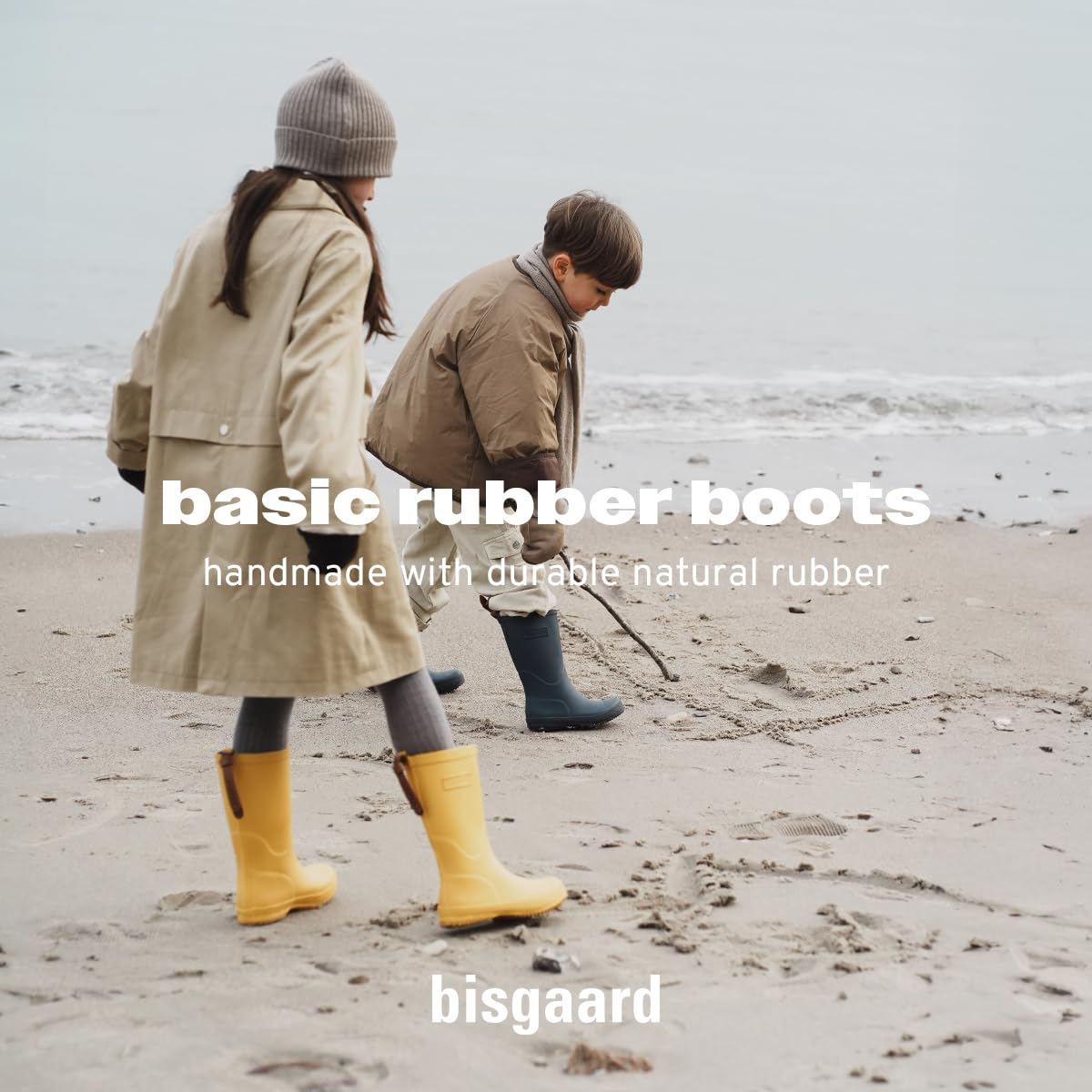 **Kids' Navy Blue Rain Boots for Boys Size 14 - Waterproof Wellington Boots for Outdoor Play, Puddle Jumping & Wet Weather**