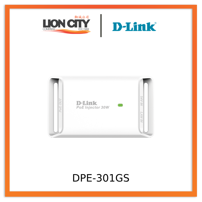 D-Link DPE-301GS 1-Port Gigabit PoE Splitter - 12V/5A Power Over Ethernet Adapter for IP Cameras, VoIP Phones & Wireless Access Points - Perfect for Home & Office Network Setup