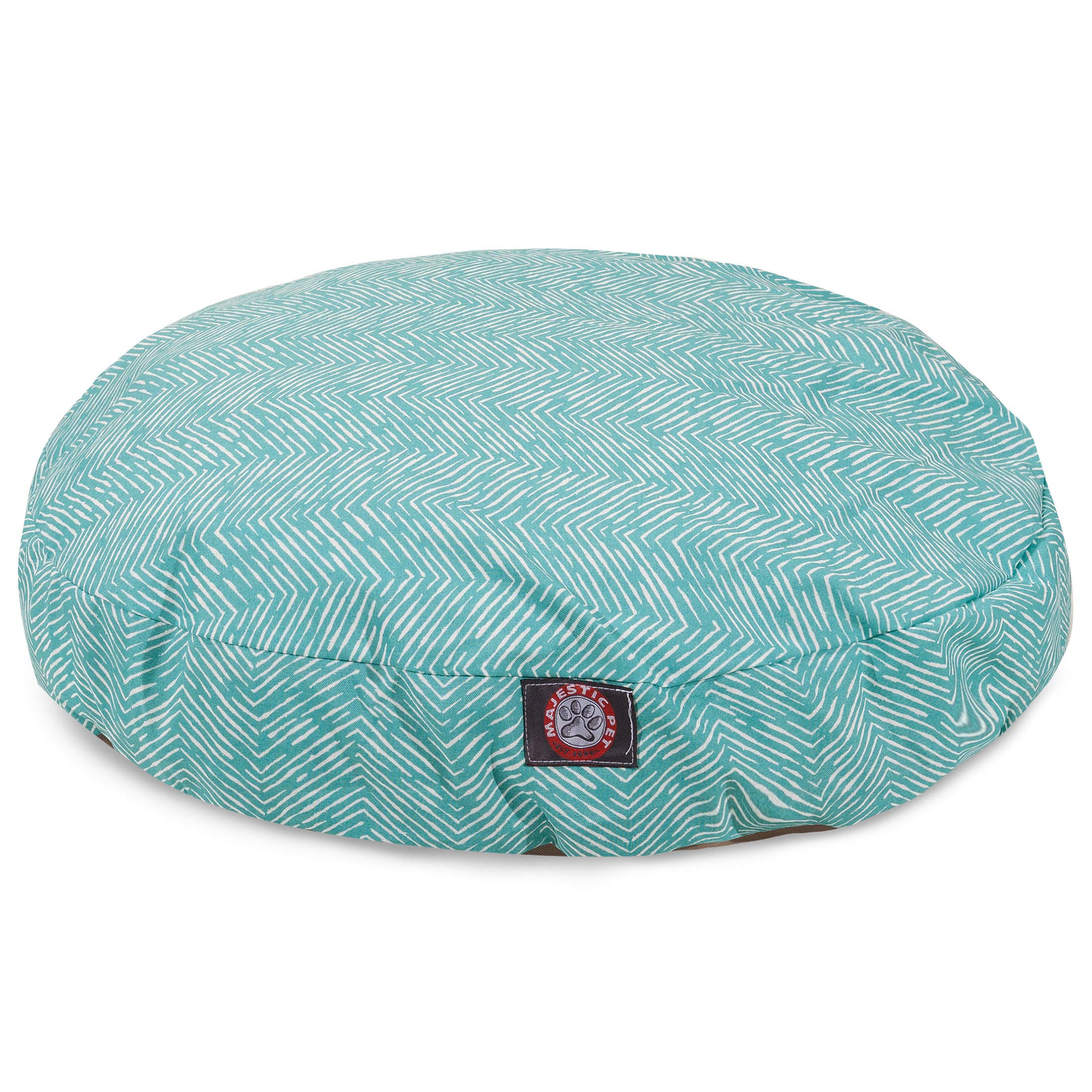 Majestic Pet Teal Native Large Round Indoor Outdoor Dog Bed with Removable Washable Cover - Cozy & Durable for Dogs - Perfect for Living Room, Bedroom, or Patio Use