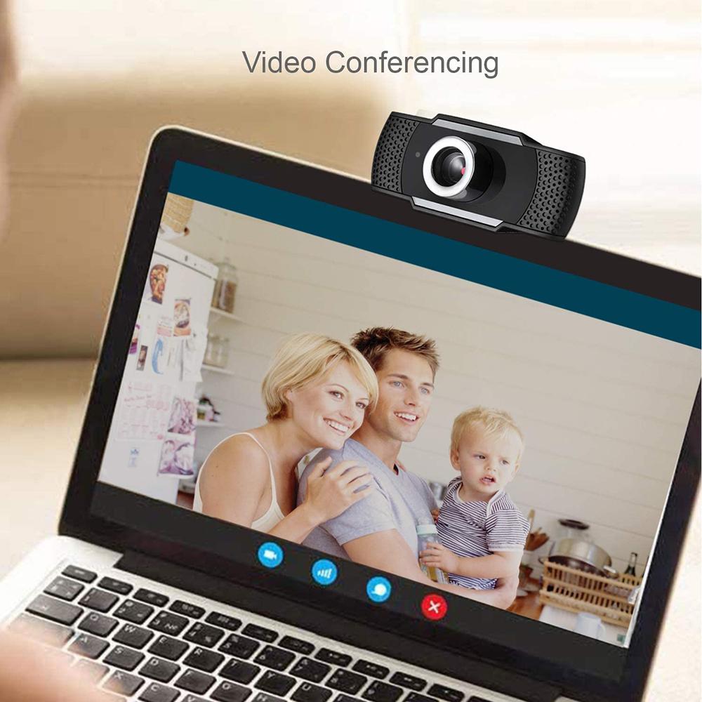 Adesso 1080P HD USB Webcam with Built-in Microphone - High-Quality CMOS Sensor for Video Conferencing, Online Classes & Streaming (CyberTrackH4) - Perfect for Zoom, Skype, Teams & Remote Work