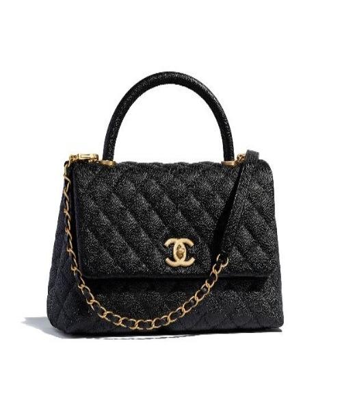 Chanel Small Flap Bag With Top Handle Black Silver - Luxury Crossbody Shoulder Bag for Women, Perfect for Date Night & Evening Events
