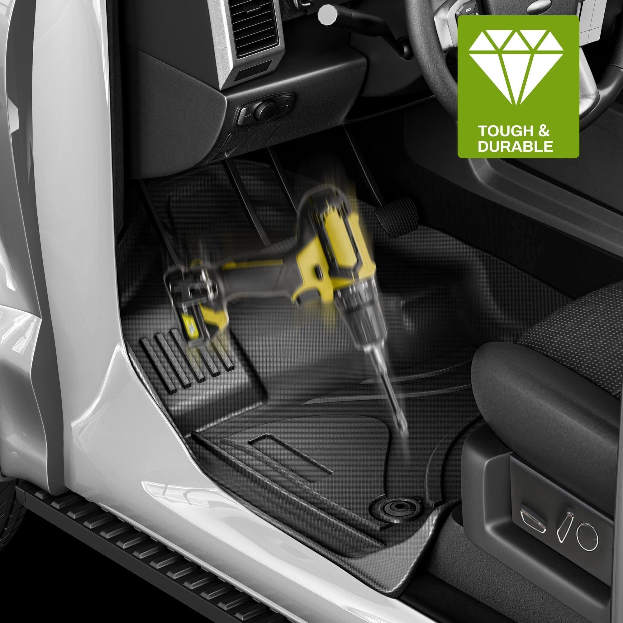 **2025 2024 2023 Honda CR-V (Non-Hybrid) Custom Fit All-Weather Floor Mats & Cargo Liner - TPE Front Rear Row & Trunk Mat Set, Black - Durable Car Accessories for Daily Commute & Road Trips**