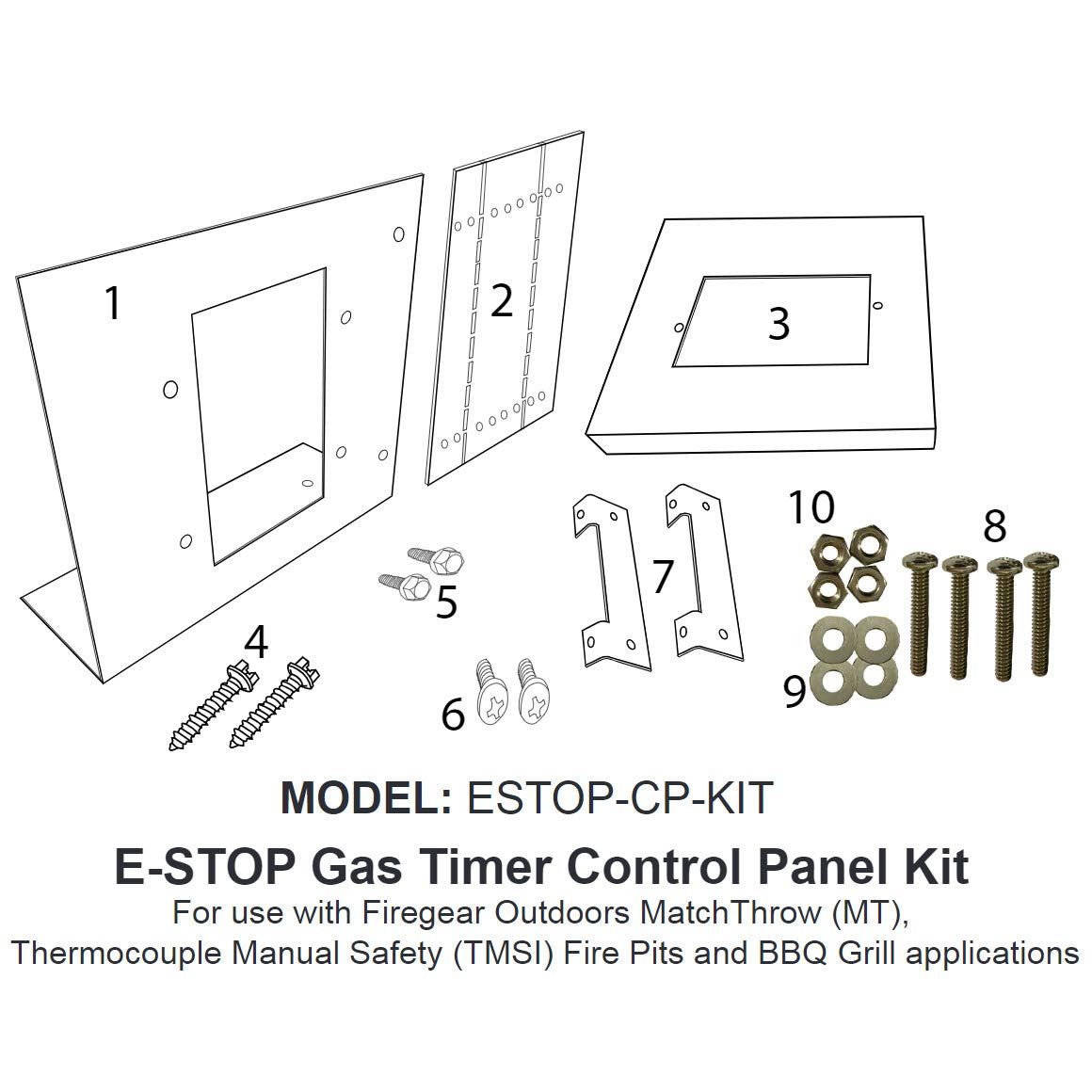 Firegear ESTOP-CP-KIT Emergency Stop Timer Gas Control Panel Kit for Industrial Safety Systems - Perfect for CNC Machines, Welding Equipment & Factory Automation