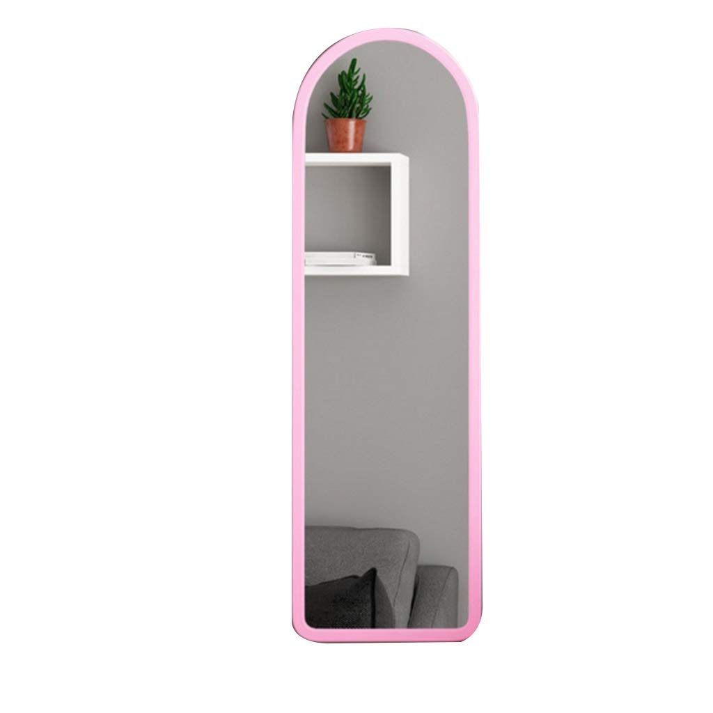 Pink Full Length Wall Mirror 120x38cm - Freestanding Floor Standing Dressing Mirror with Frame, Adjustable Makeup Mirror for Bedroom, Bathroom & Vanity Decor