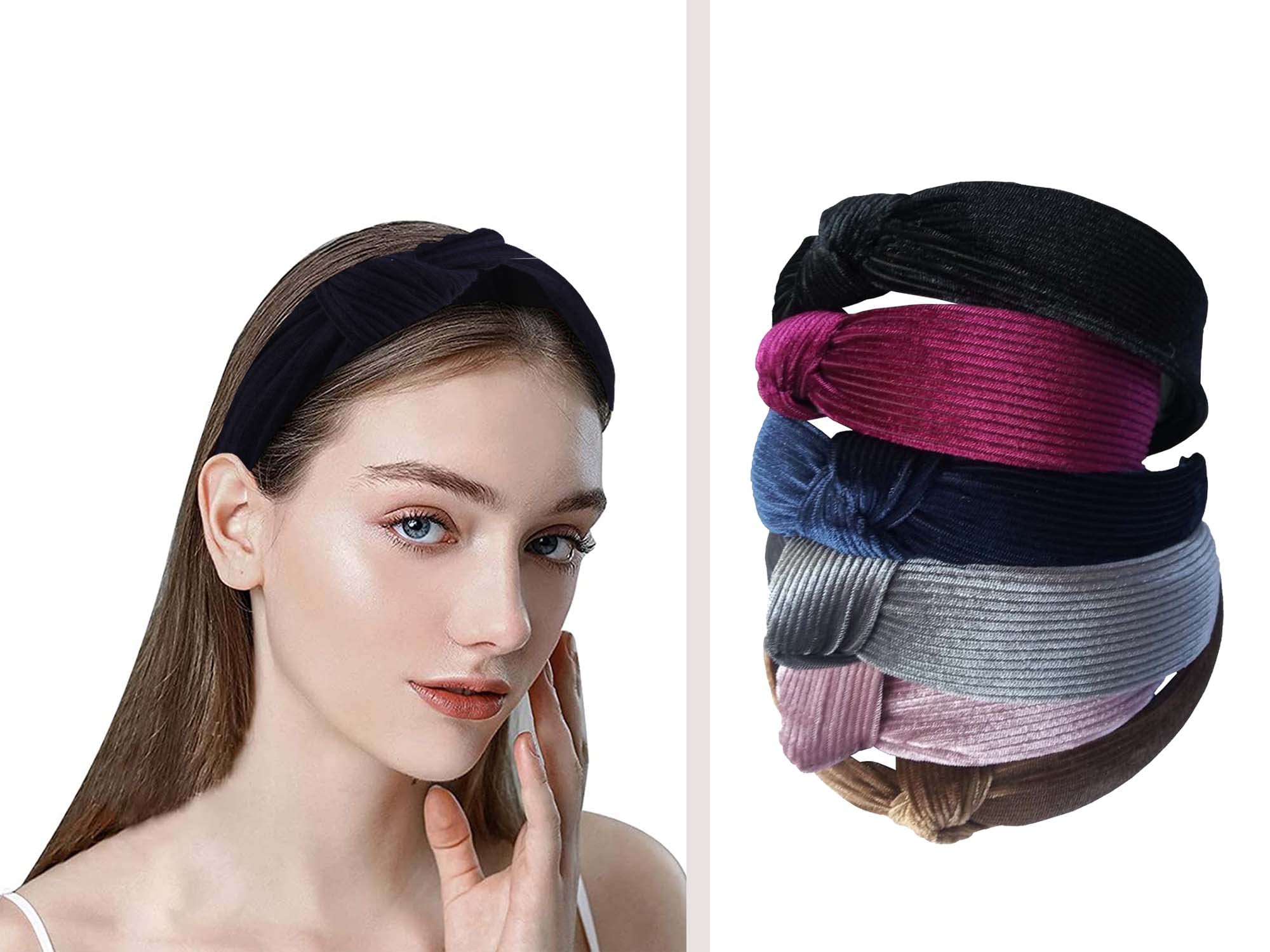 FOK Elastic Velvet Strip Headband for Makeup & Facial Yoga - Soft Stretchable Hair Band for Women & Men - Multicolor (Perfect for Skincare, Spa, and Beauty Routines)