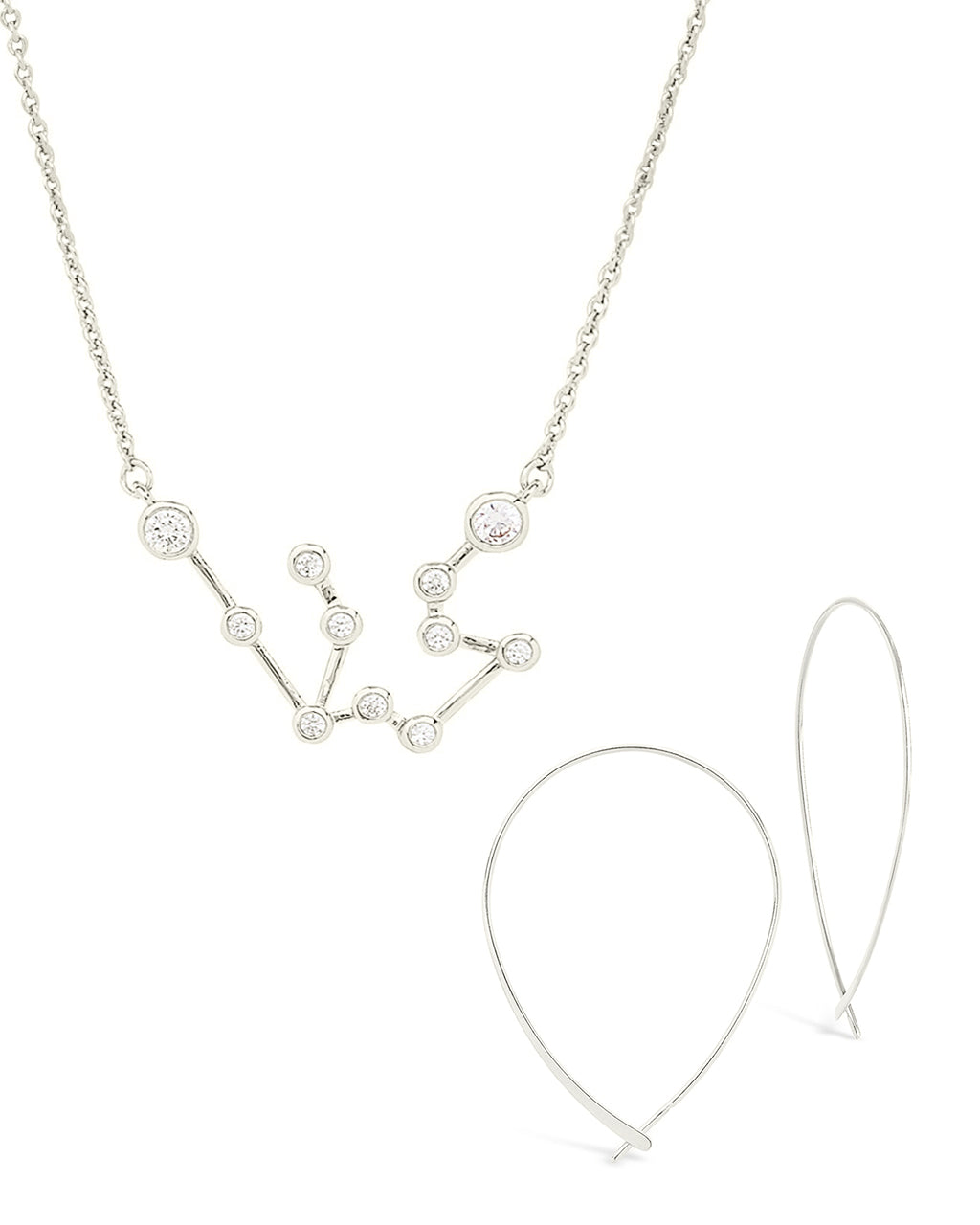 Constellation Necklace & Threader Earrings Set - 'When Stars Align' Zodiac Jewelry for Women | Perfect for Date Nights, Anniversary Gifts & Stargazing Dates