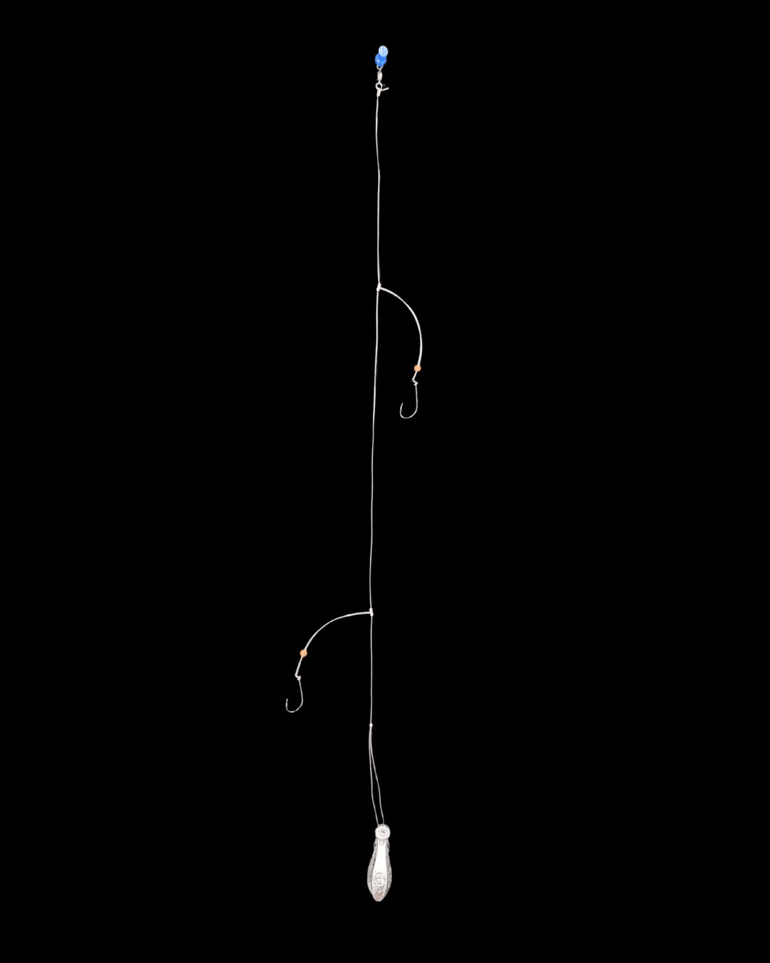 Jigging World Porgy Hi Lo Mono Rigs - Saltwater Fishing Rigs for Bottom Fishing, Fluke, Sea Bass & Porgy - Perfect for Offshore & Inshore Angling