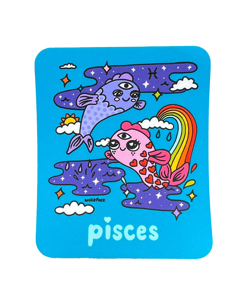 Pisces Zodiac Sticker - Waterproof Vinyl Decal for Laptops, Phones & Cars - Perfect for Astrology Lovers & Gift Giving