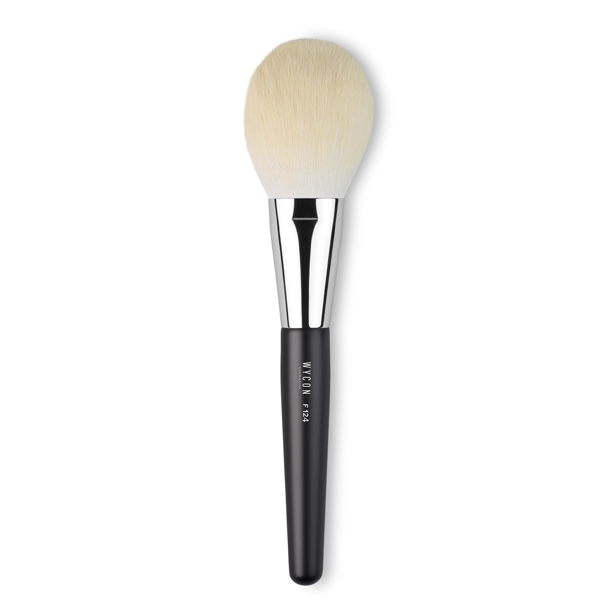 WYCON Cosmetics Deluxe Powder Silky Brush F124 - Premium Face Makeup Brush for Flawless Powder Application - Perfect for Everyday Makeup & Professional Use