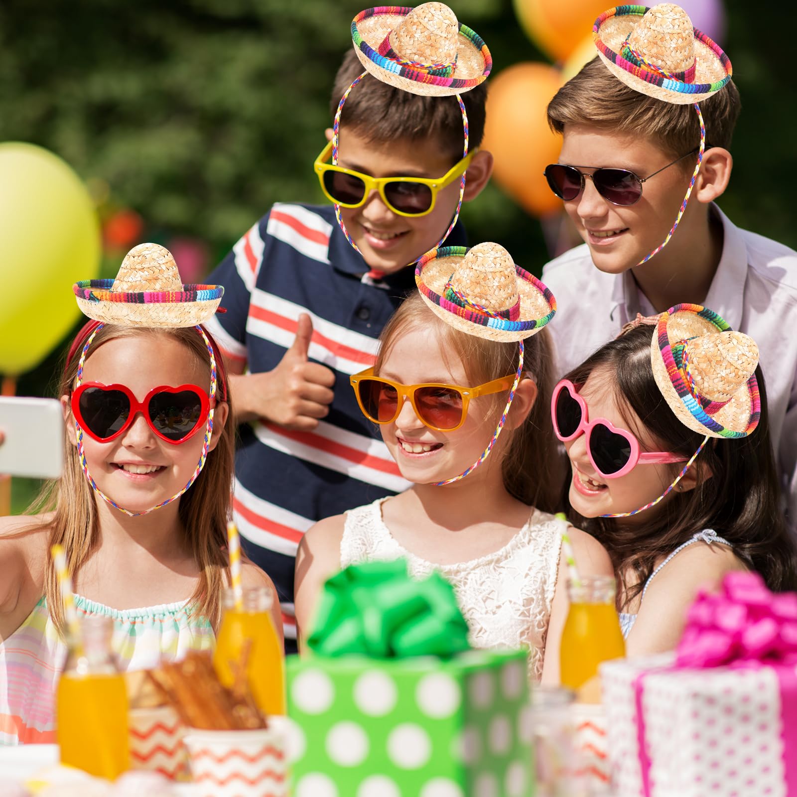 80 Pcs Mini Sombrero Hats - Small Fiesta Party Hats Natural Straw for Cinco de Mayo Decorations, Sombrero Headbands - Perfect for Mexican Themed Parties, Table Decor, and Festive Celebrations