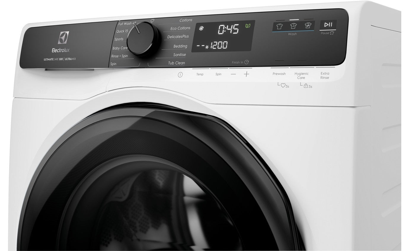 Electrolux EWF8023P5WC 8kg Front Load Washing Machine with UltimateCare 500 Technology - Perfect for Small Families & Apartments, Energy Efficient Laundry Solution