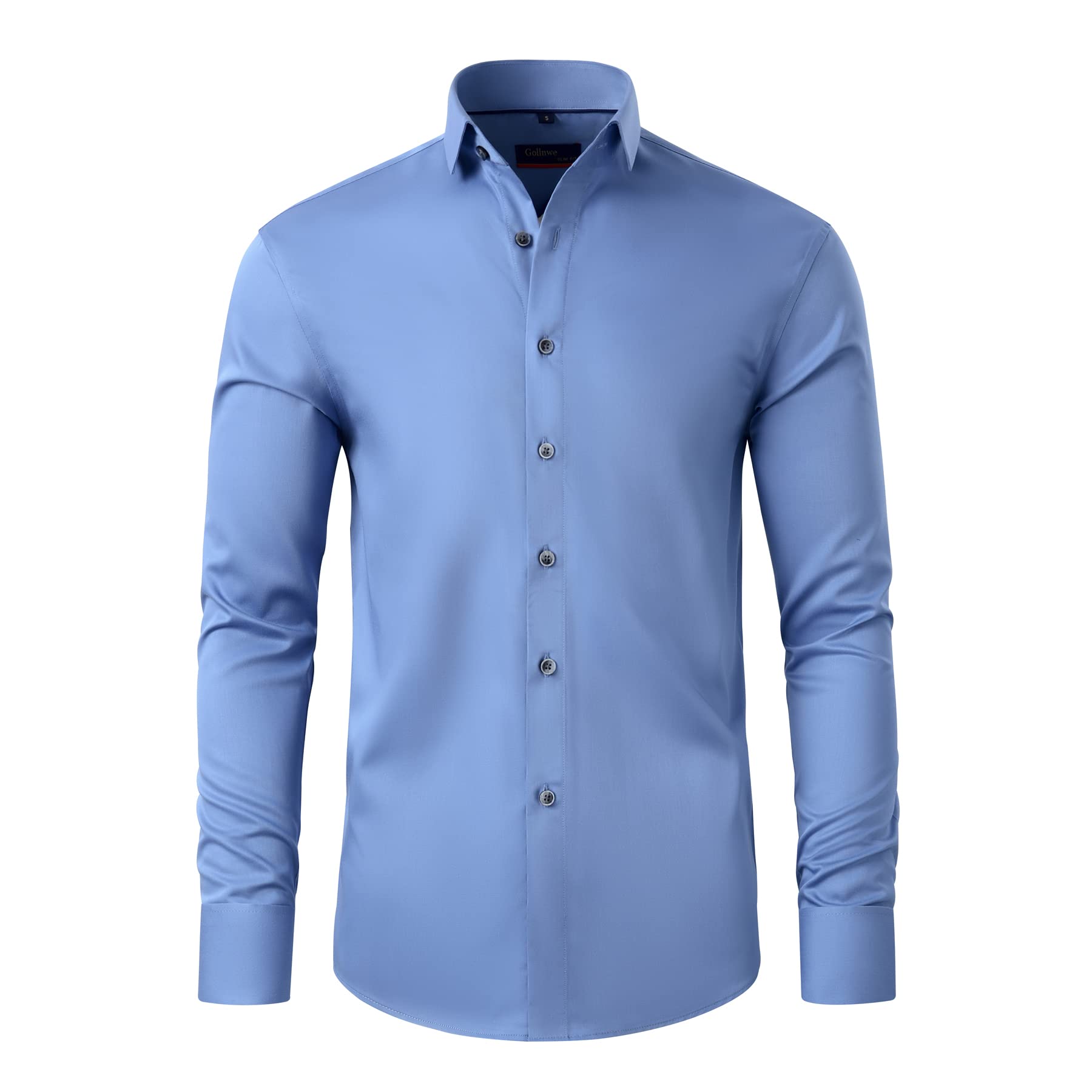 Premium Slim Fit French Cuff Dress Shirt for Men | Spread Collar Formal Shirt with Metal Cufflinks | Perfect for Business Meetings, Weddings & Special Occasions
