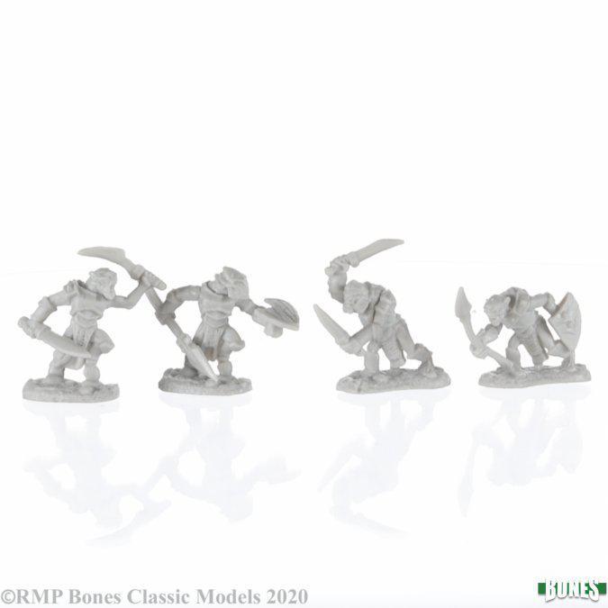 Armored Goblin Warriors - Set of 4 Highly Detailed Miniatures for Dungeons & Dragons, RPG, Tabletop Gaming & Collectors - Perfect for Battle Scenes & Fantasy Displays