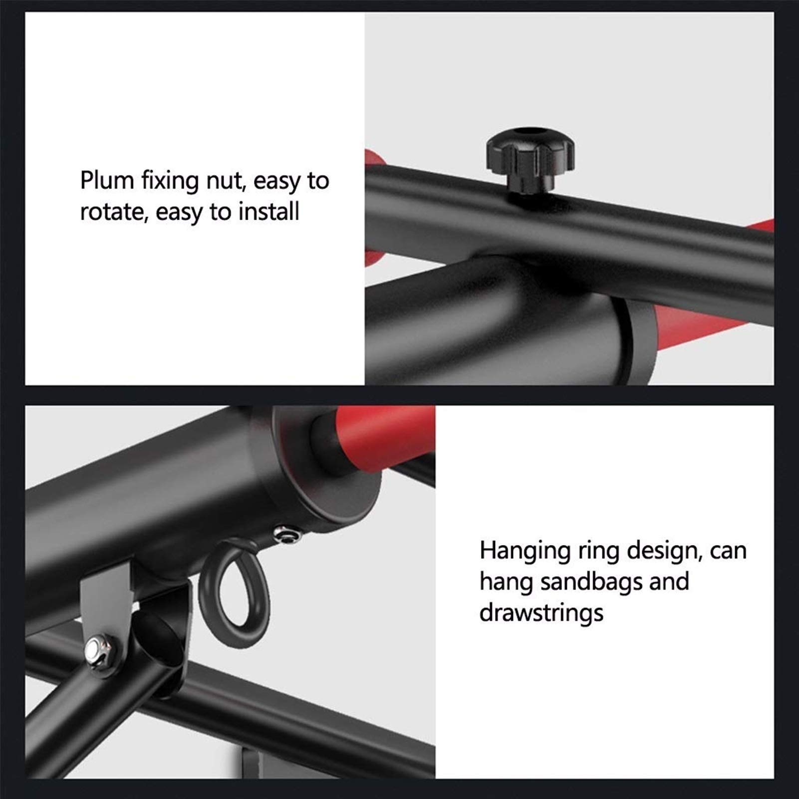 Foldable Wall-Mounted Chin Up Bar - Double Pole Home Gym Equipment for Pull Ups & Strength Training | Perfect for Indoor Workouts, Home Fitness & Small Spaces