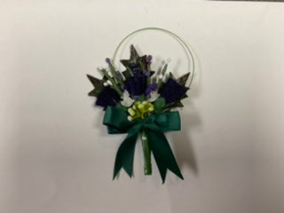 Heather Green Buttonhole Ribbon - Elegant Wedding Bouquet, Corsage & Boutonniere Decoration