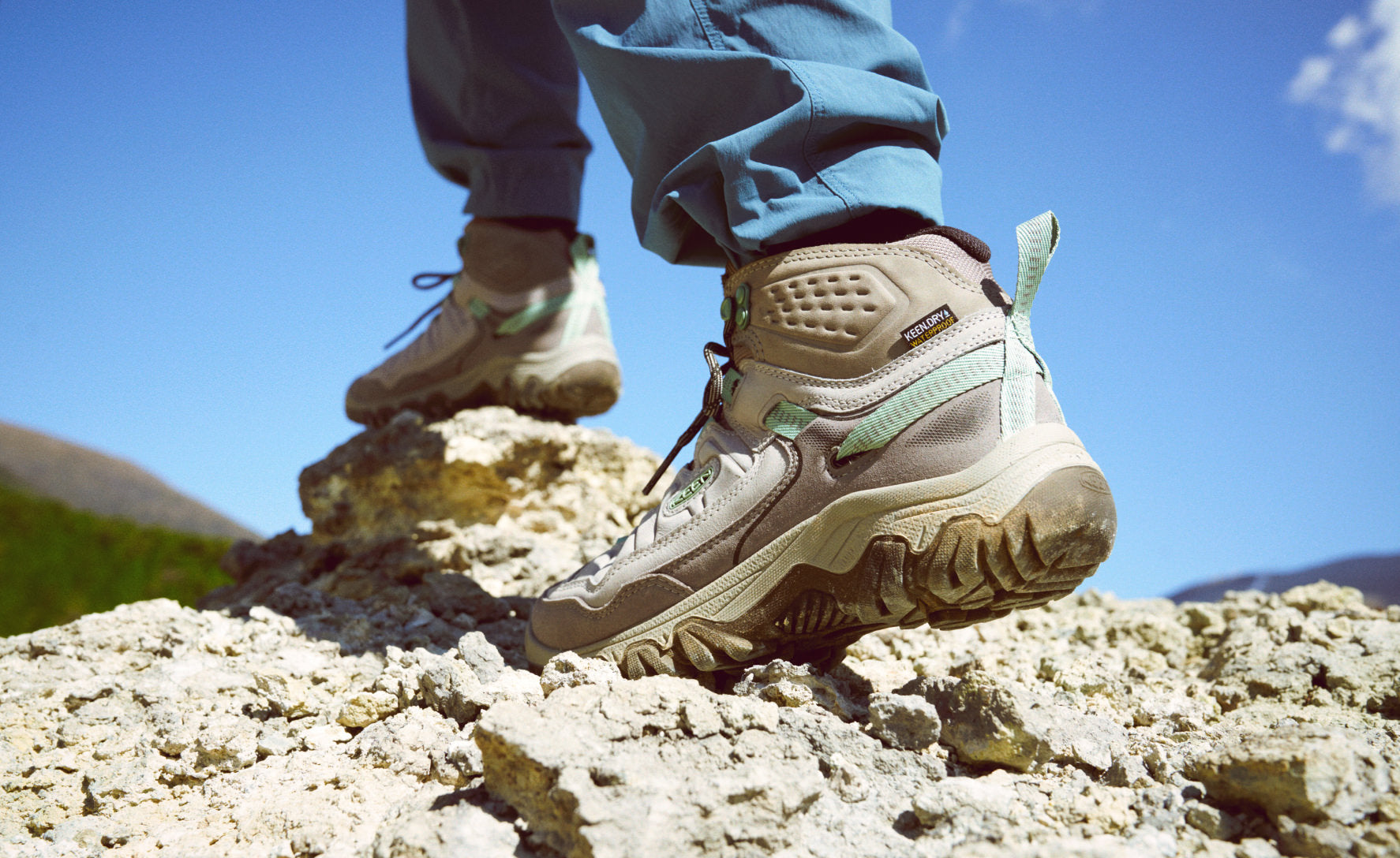 Women's KEEN Targhee IV Waterproof Hiking Boots - Alloy/Granite Green | Lightweight & Durable for Outdoor Adventures, Trail Hiking & Camping