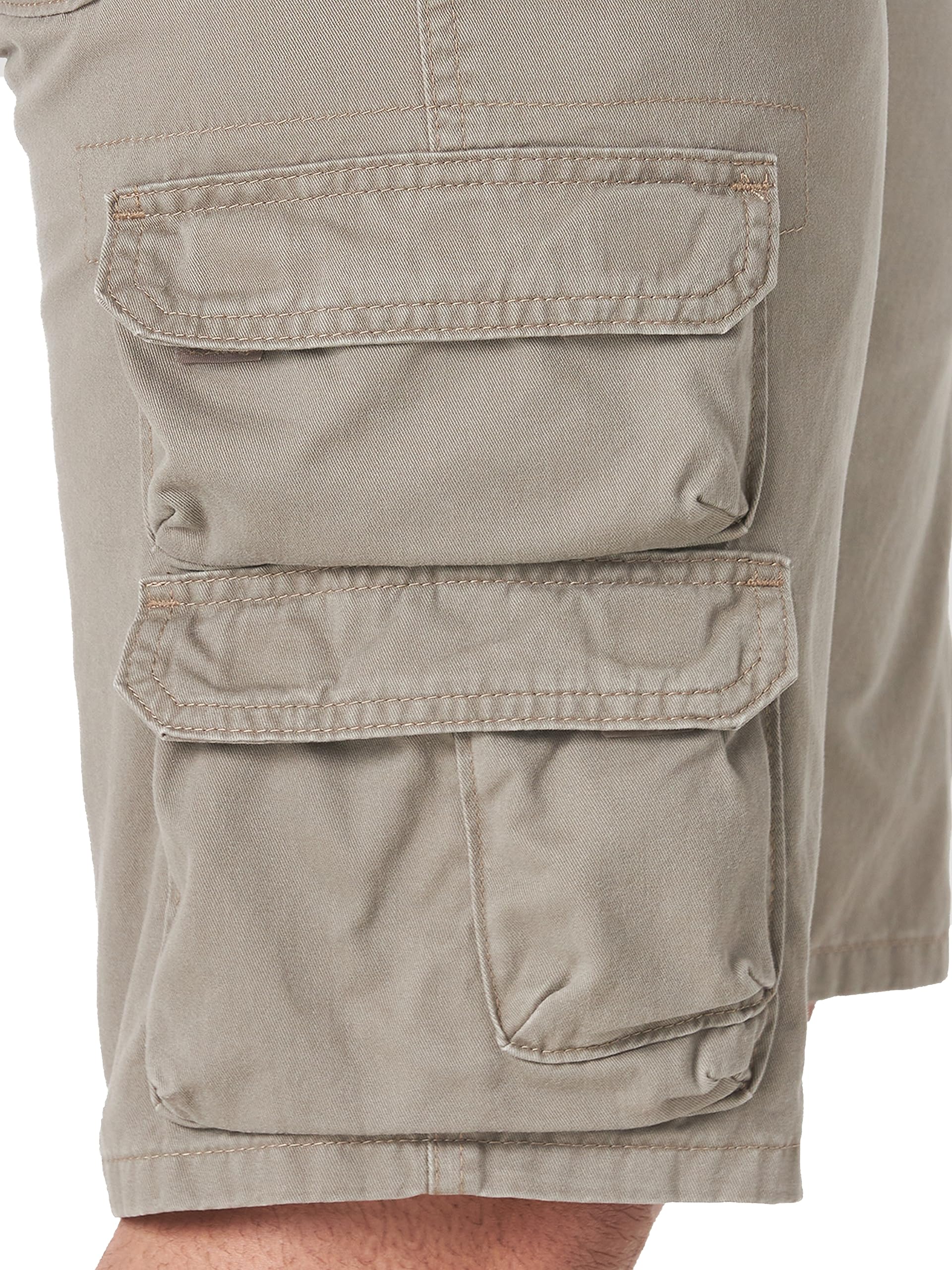 Wrangler Authentics Men's Premium Twill Cargo Shorts - Durable Comfort Fit Casual & Outdoor Wear for Hiking, Camping, and Summer Activities