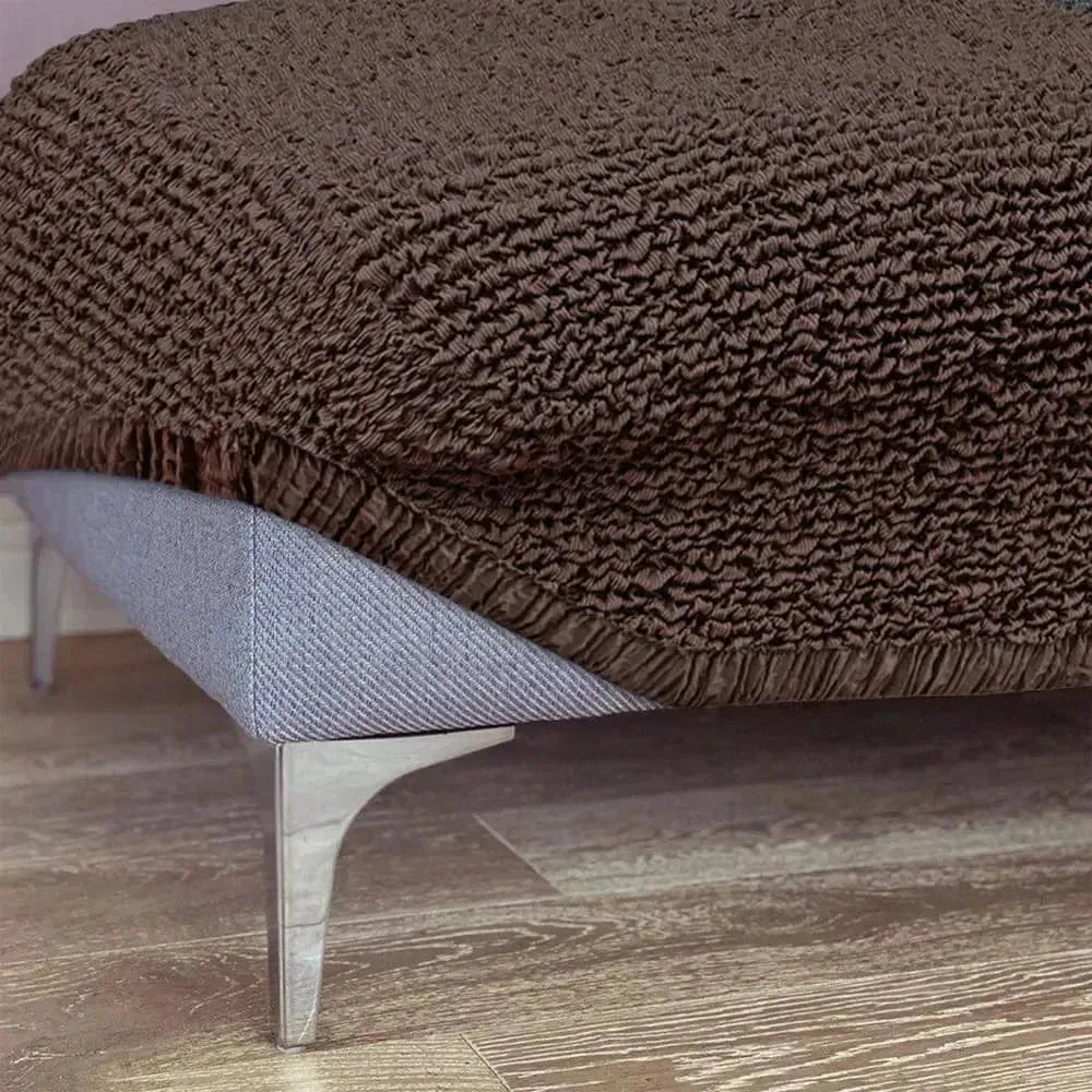 Ottoman Slipcover Medium - Mille Righe Collection - Stretchable Furniture Cover for Living Room, Bedroom & Office Decor