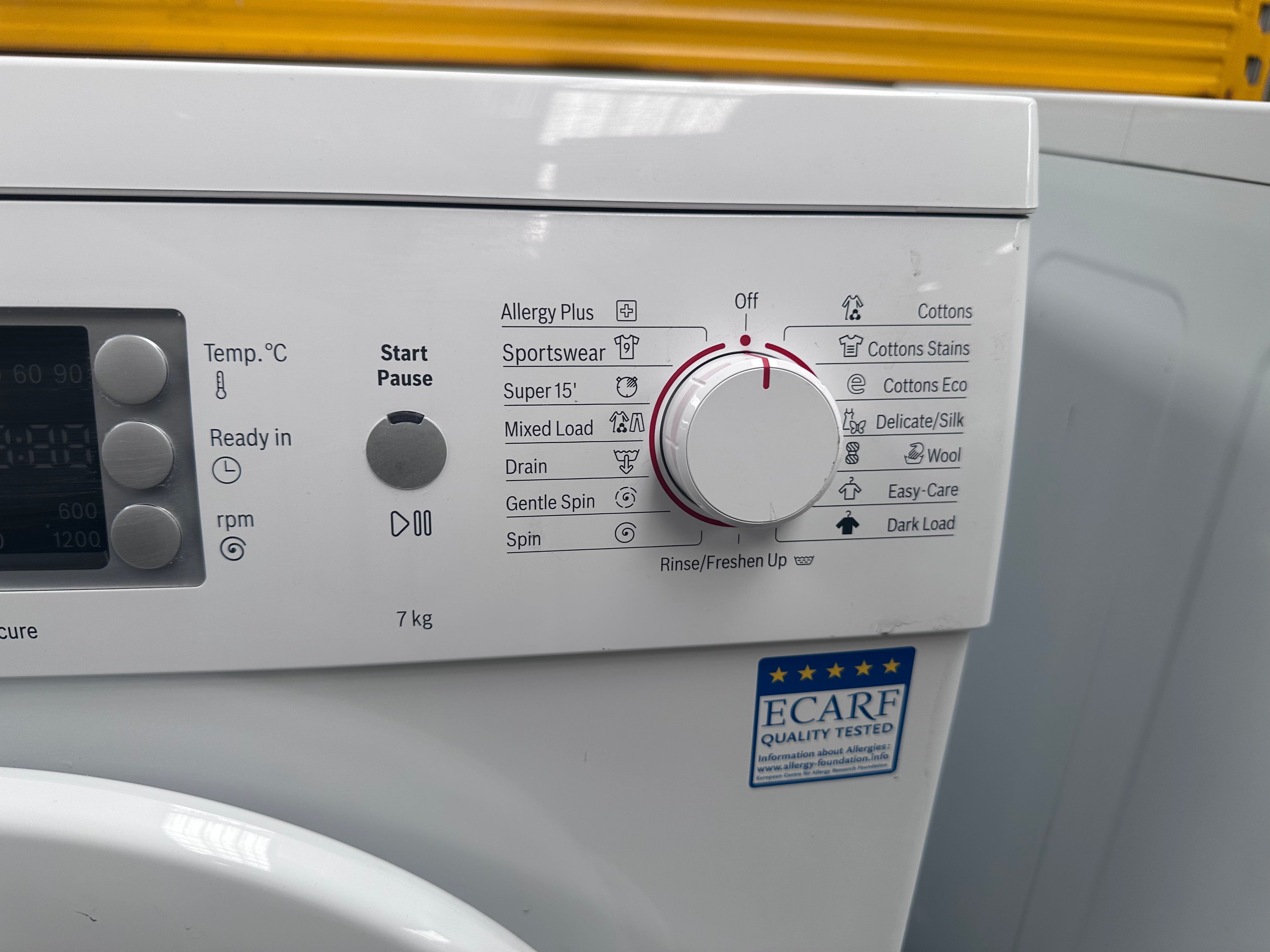 Refurbished Bosch 7kg Front Load Washing Machine - Made in Europe | Energy Efficient & Quiet Laundry Appliance for Apartments & Small Homes
