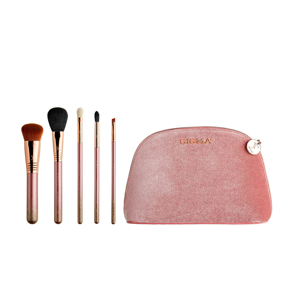 Sigma Beauty Modern Glam Brush Set - 12-Piece Professional Makeup Brush Kit for Foundation, Blending & Contouring - Perfect for Everyday Makeup & Professional Makeup Artists
