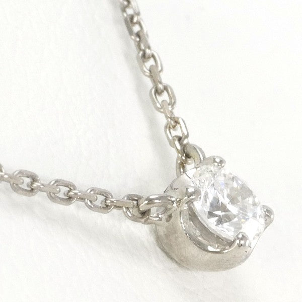 4℃ K10 White Gold Diamond Necklace for Women - Elegant 18K Gold Pendant Jewelry Gift for Anniversary, Wedding & Special Occasions