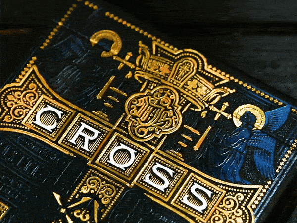 Premium Golden Grace Foiled Edition Cross Playing Cards - Elegant Poker Deck for Magic Tricks, Card Games & Collectibles (Ideal for Parties, Gifts & Cardistry)