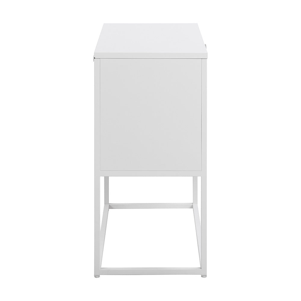 Modern White Newton 2-Door Sideboard 82cm - Stylish Storage Cabinet for Living Room, Dining Room & Entryway
