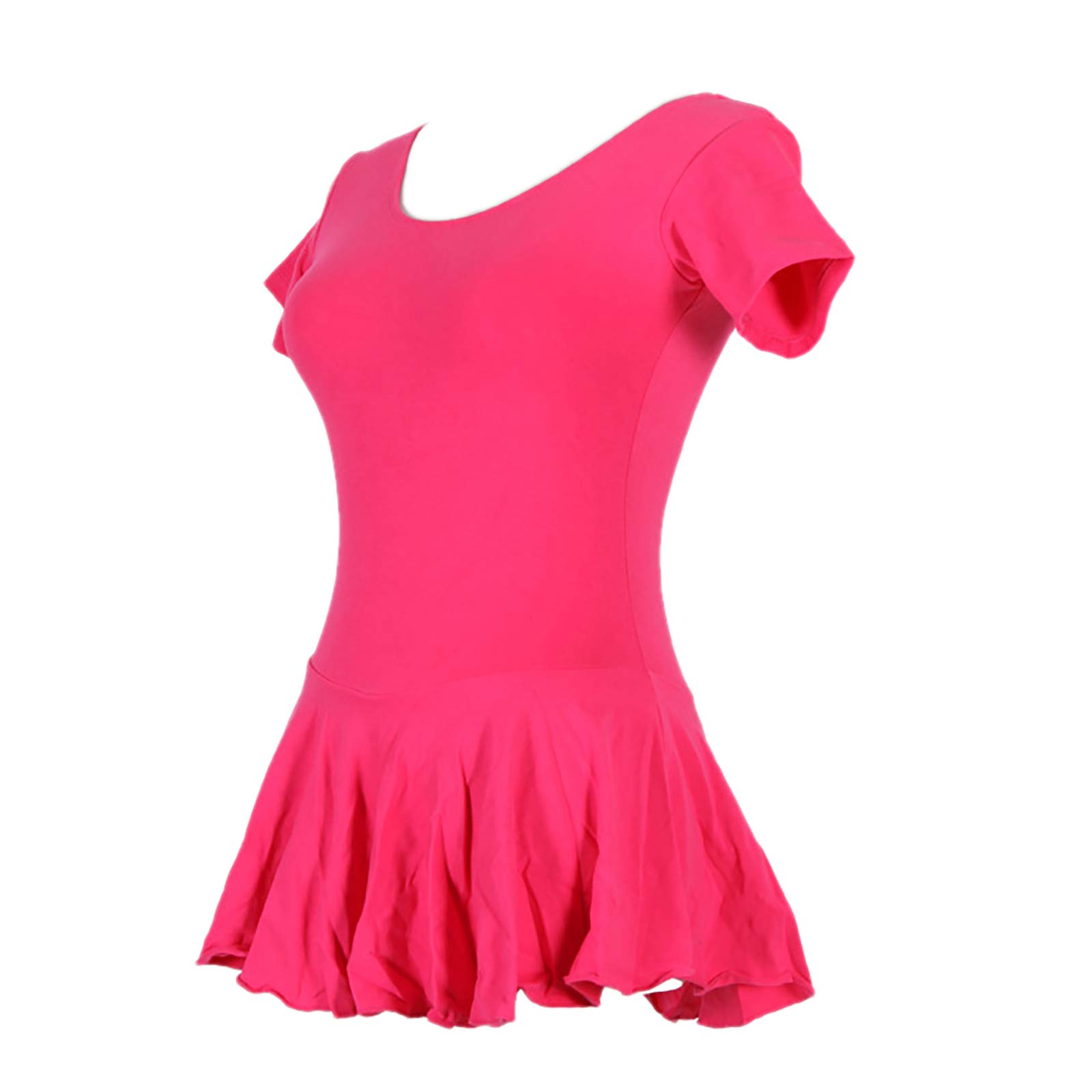 Whitewed Women's Short Sleeve Cotton Skirted Leotard - Ballet Dance Dress for Women & Girls - Perfect for Ballet Class, Performance, and Dance Practice