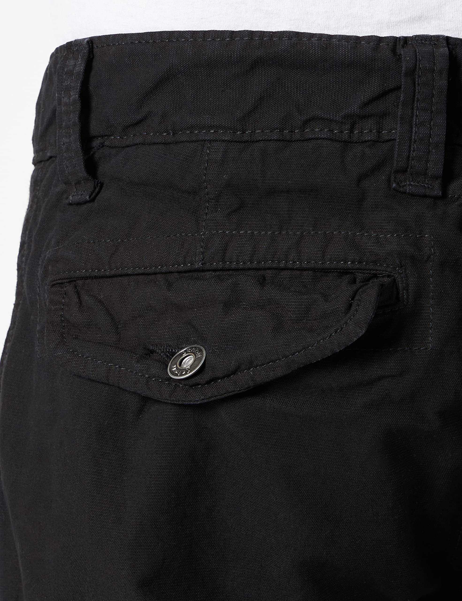 Schott Bermuda Shorts for Men - Battle30 Black Size W29 | Casual Summer Shorts for Beach, Travel & Outdoor Activities