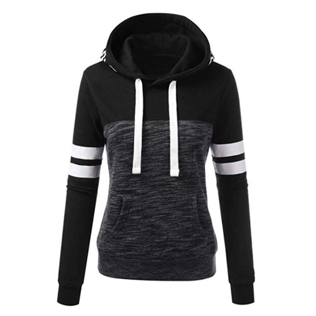 CANAFA Women's Long Sleeve Pullover Hoodie - Stylish Stitched Sweatshirt with Love Design | Perfect for Casual Wear, Fall Fashion & Everyday Comfort