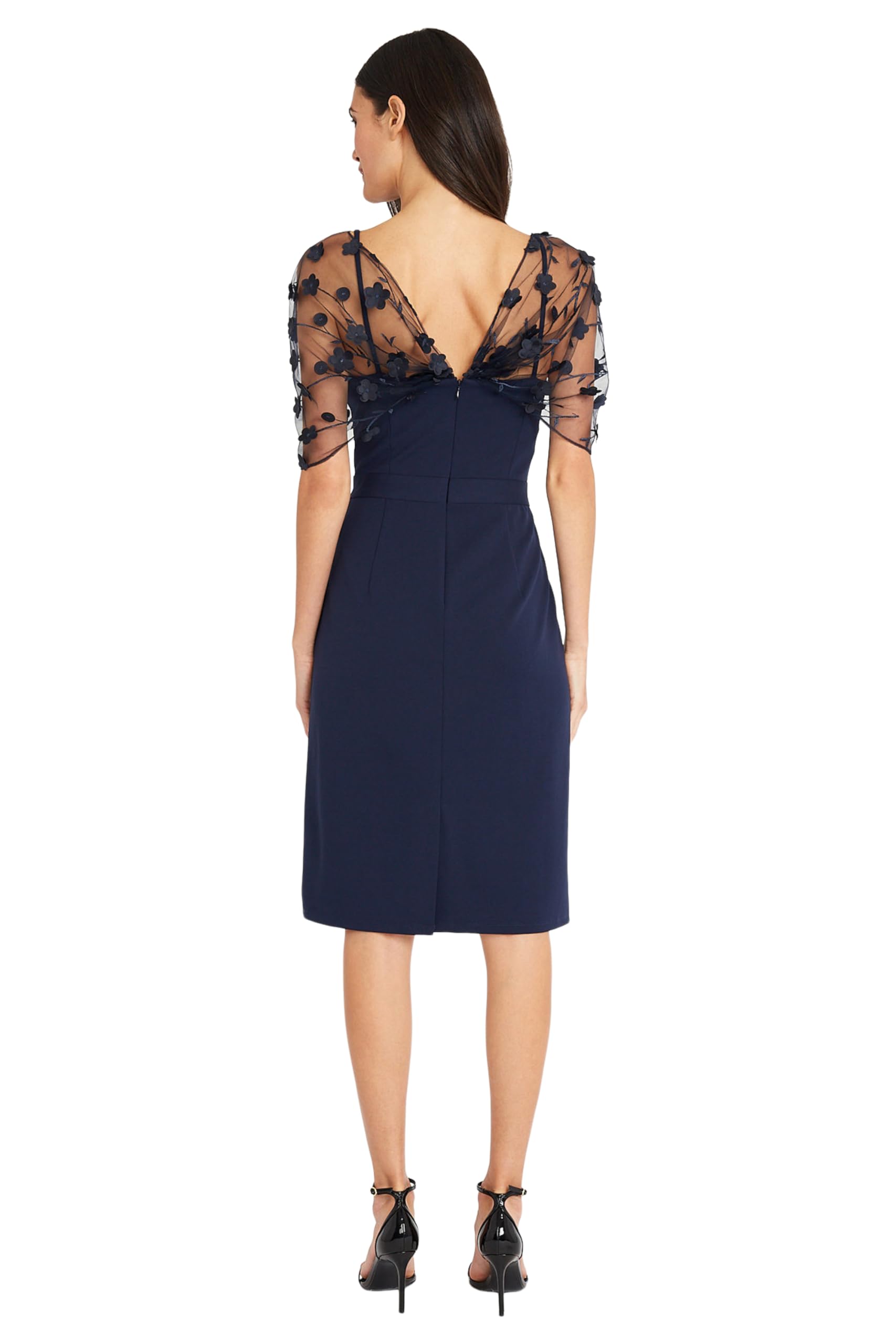 Maggy London Women's Sweetheart Neckline Spaghetti Strap Dress with Shawl Detail | Semi Formal Cocktail Dress for Parties, Weddings & Evening Events