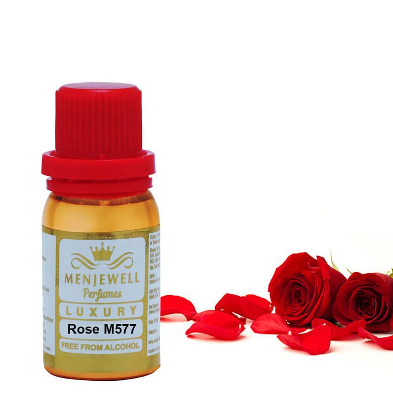 Menjewell Rose Non-Alcoholic Attar Perfume Oil - 15ml Floral Scent for Women, Aromatherapy & Daily Fragrance