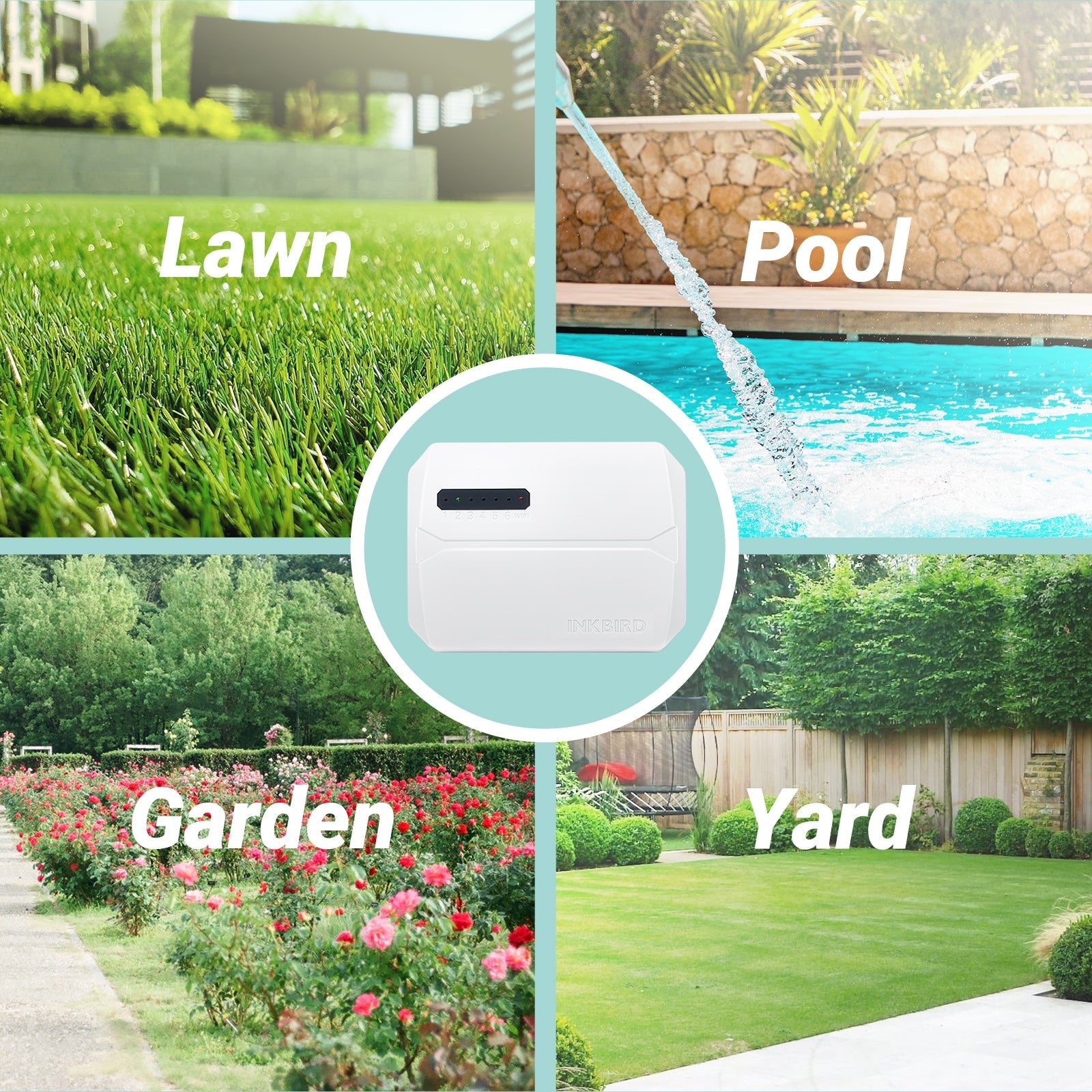 6 Zone Smart WiFi Sprinkler Controller - 600W Irrigation System for Lawns & Gardens | Compatible with Alexa & Google Home | Indoor & Outdoor Use