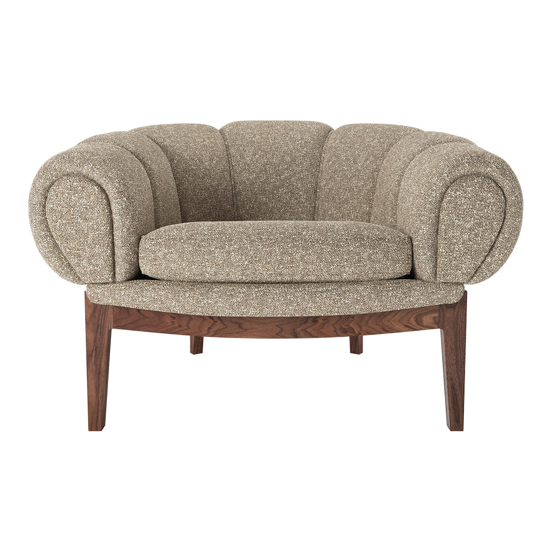 Comfortable Croissant Lounge Chair for Living Room - Modern Accent Chair with Soft Cushion for Relaxing, Reading & Napping