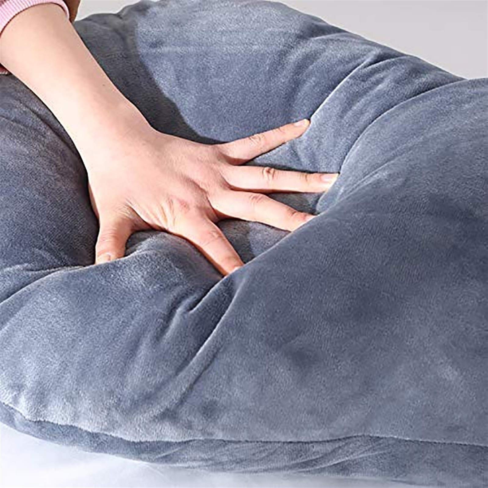 U-Shaped Pregnancy Pillow Cover - 100% Organic Washed Cotton with Zipper - Back & Belly Support for Side Sleeping - Perfect for Maternity Comfort, Nursing & Relaxation